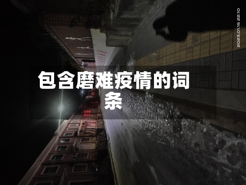 包含磨难疫情的词条