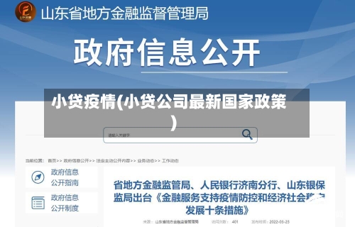 小贷疫情(小贷公司最新国家政策)