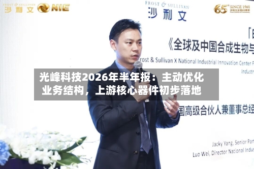 光峰科技2026年半年报：主动优化业务结构，上游核心器件初步落地-第3张图片