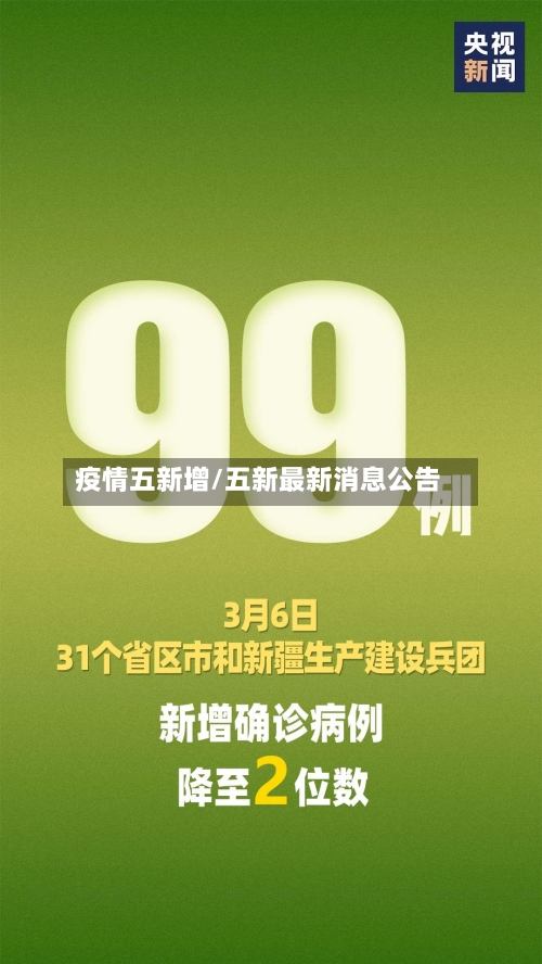 疫情五新增/五新最新消息公告