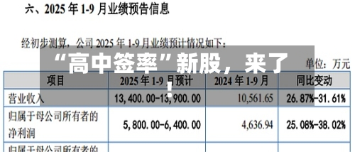 “高中签率”新股，来了！-第3张图片