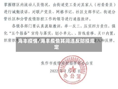 海丰疫情/海丰疫情其间违反防疫规定